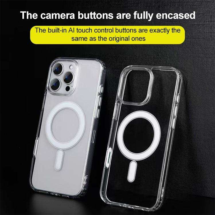 Camera Control AI Button Full Coverage MagSafe Magnetic Clear Phone Case