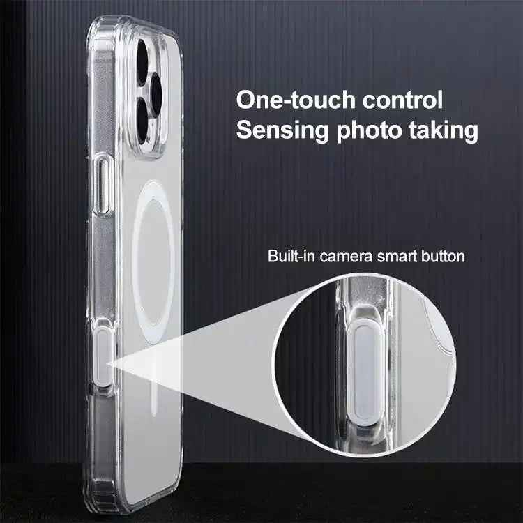 Camera Control AI Button Full Coverage MagSafe Magnetic Clear Phone Case