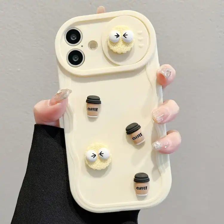 Briquettes Sliding Camshield 3D Coffee TPU Phone Case