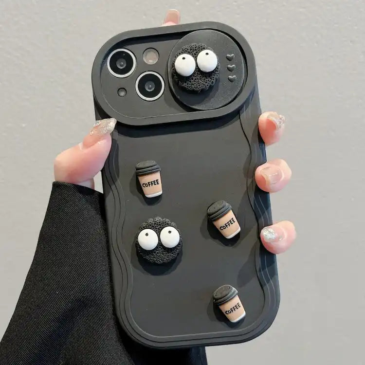 Briquettes Sliding Camshield 3D Coffee TPU Phone Case