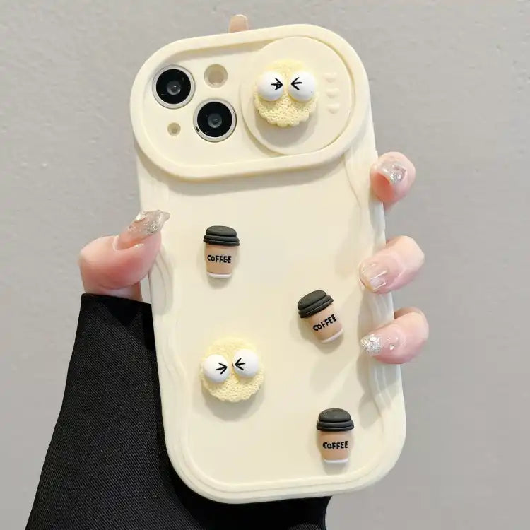 Briquettes Sliding Camshield 3D Coffee TPU Phone Case