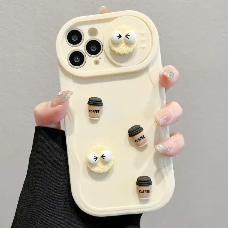 Briquettes Sliding Camshield 3D Coffee TPU Phone Case