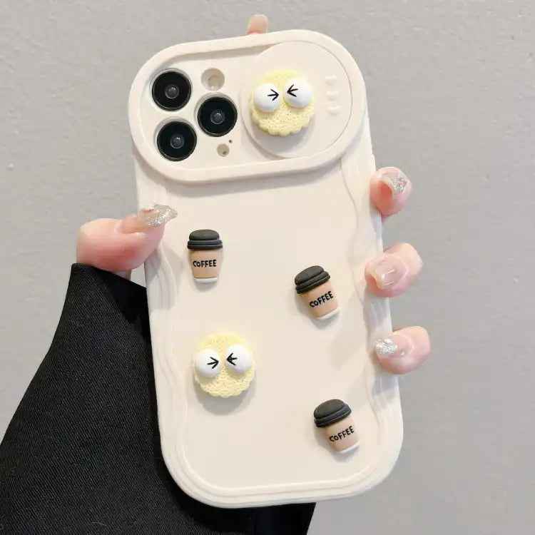 Briquettes Sliding Camshield 3D Coffee TPU Phone Case
