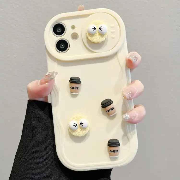 Briquettes Sliding Camshield 3D Coffee TPU Phone Case