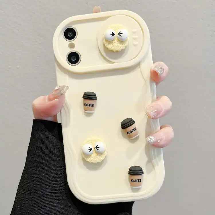 Briquettes Sliding Camshield 3D Coffee TPU Phone Case