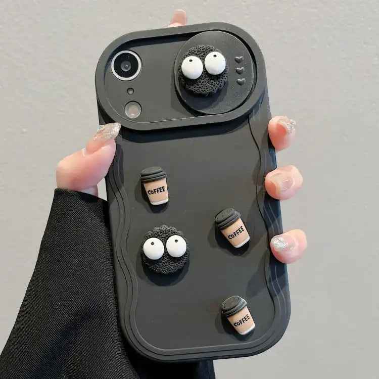 Briquettes Sliding Camshield 3D Coffee TPU Phone Case
