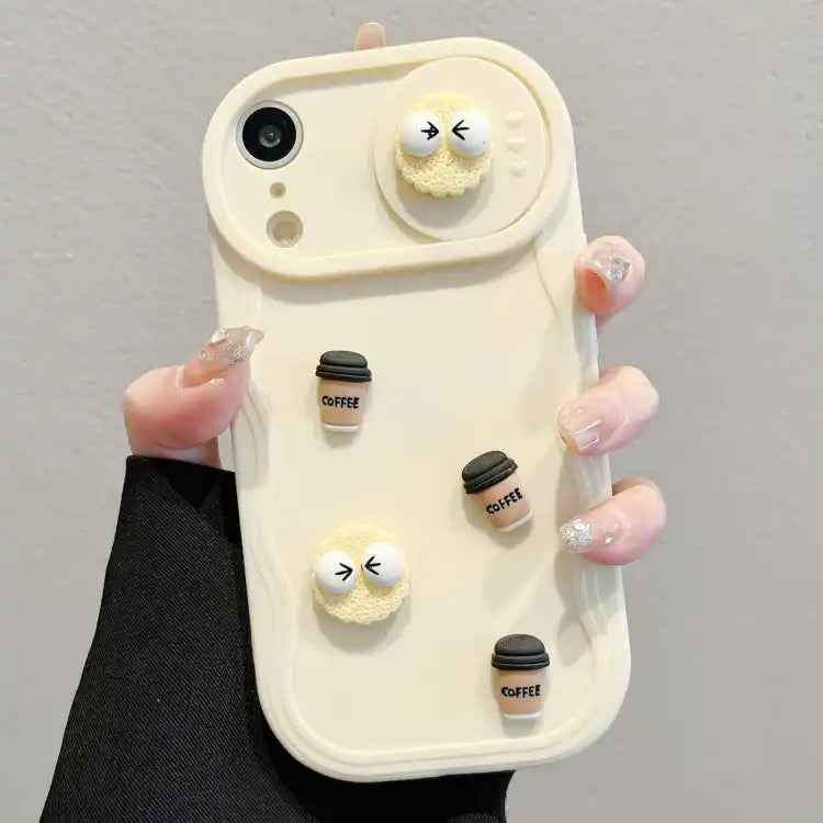 Briquettes Sliding Camshield 3D Coffee TPU Phone Case
