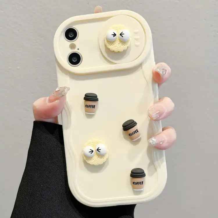 Briquettes Sliding Camshield 3D Coffee TPU Phone Case