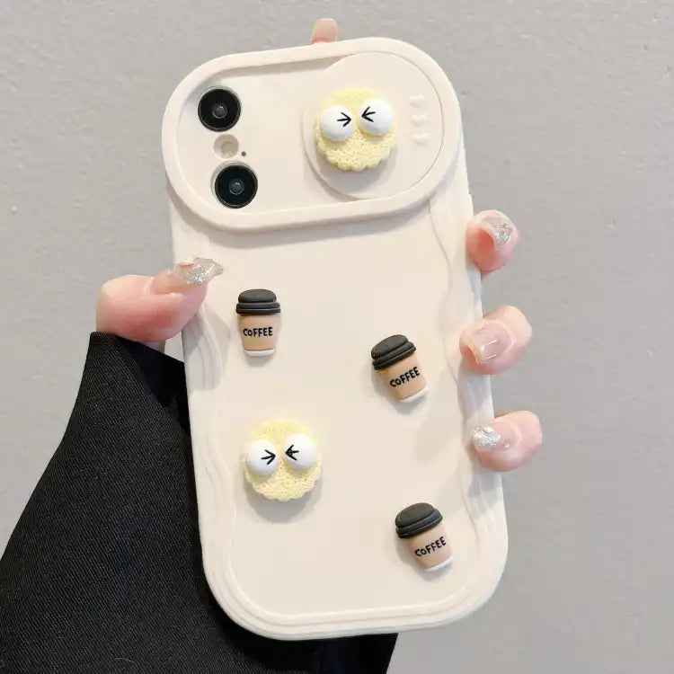 Briquettes Sliding Camshield 3D Coffee TPU Phone Case