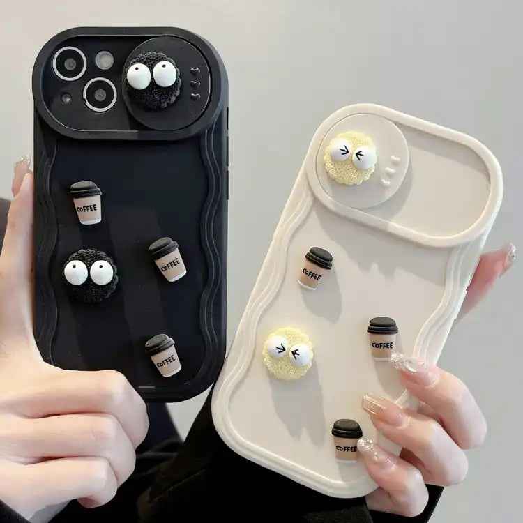 Briquettes Sliding Camshield 3D Coffee TPU Phone Case