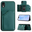 Skin Feel Four Card Slots Phone Case with Wrist Strap