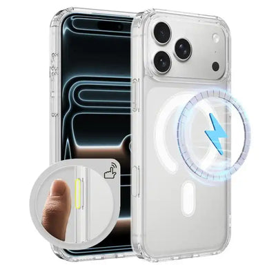 Camera Control Button Integrated MagSafe Clear Phone Case