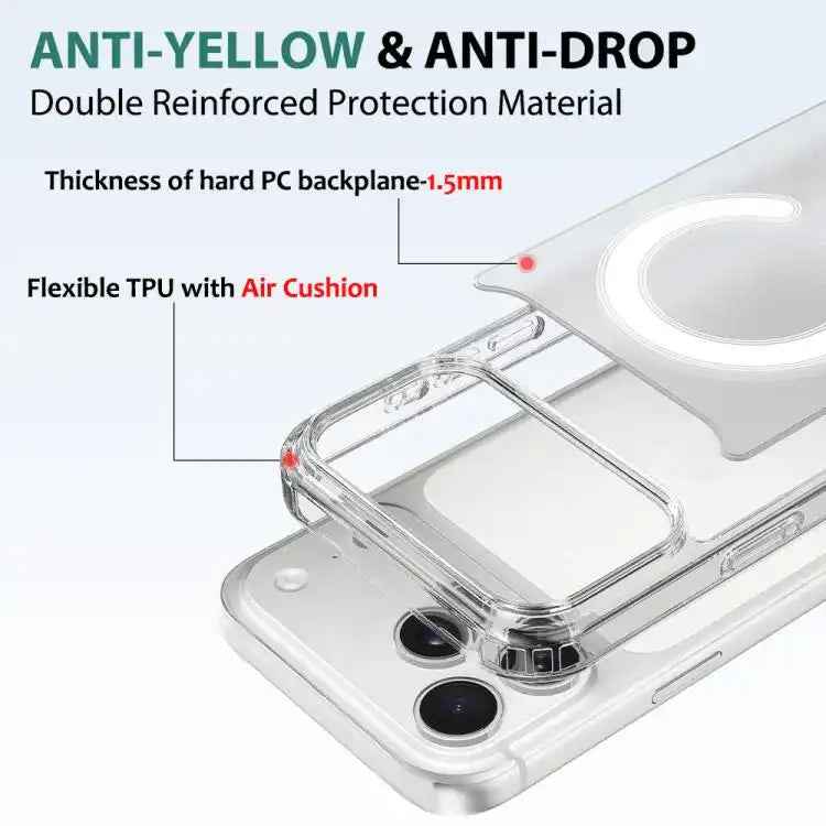Camera Control Button Integrated MagSafe Clear Phone Case