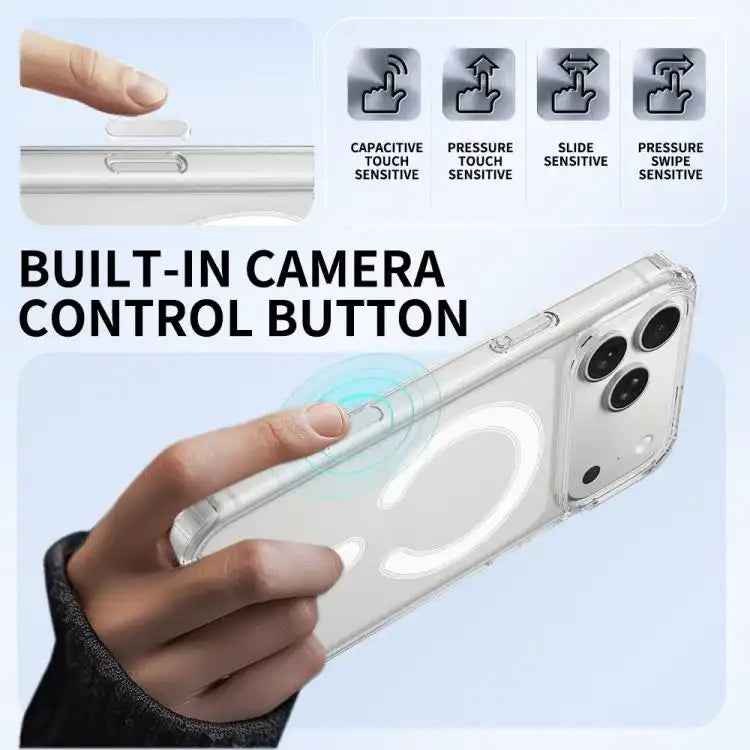 Camera Control Button Integrated MagSafe Clear Phone Case