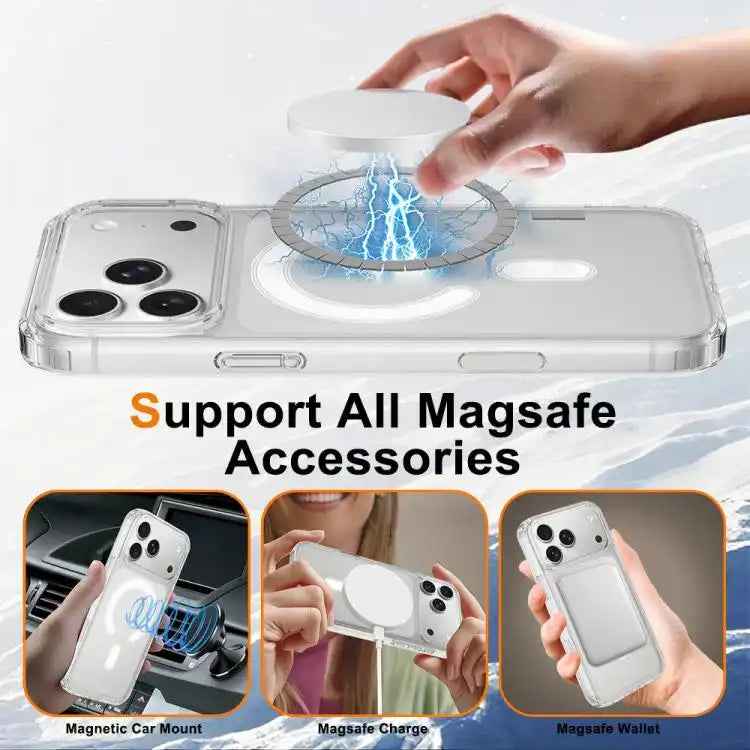 Camera Control Button Integrated MagSafe Clear Phone Case
