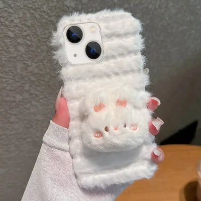 Doll Plush PU Hybrid PC Phone Case