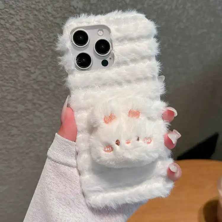 Doll Plush PU Hybrid PC Phone Case