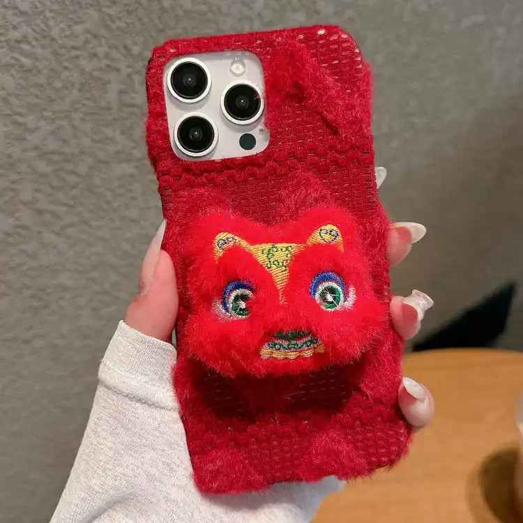 Doll Plush PU Hybrid PC Phone Case