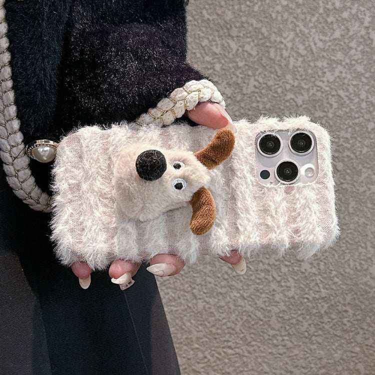 Doll Plush PU Hybrid PC Phone Case