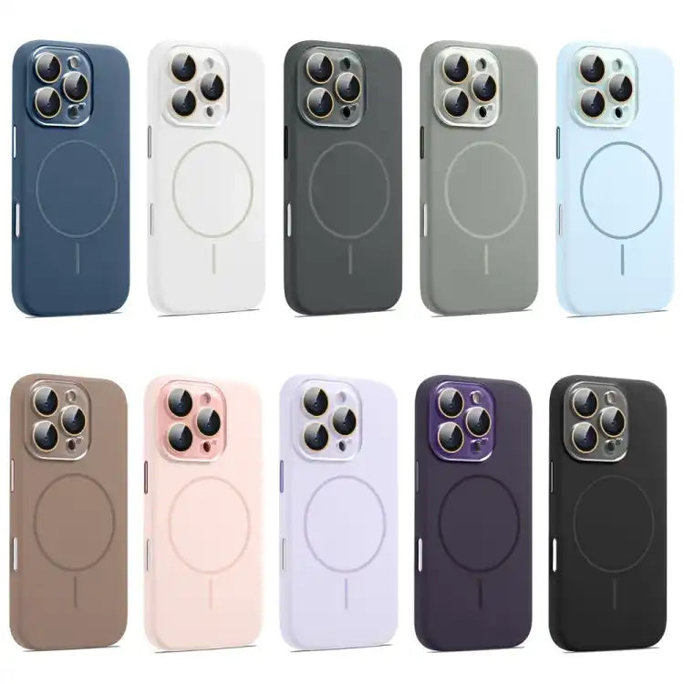 AG Fine Hole Liquid Silicone MagSafe Magnetic Phone Case