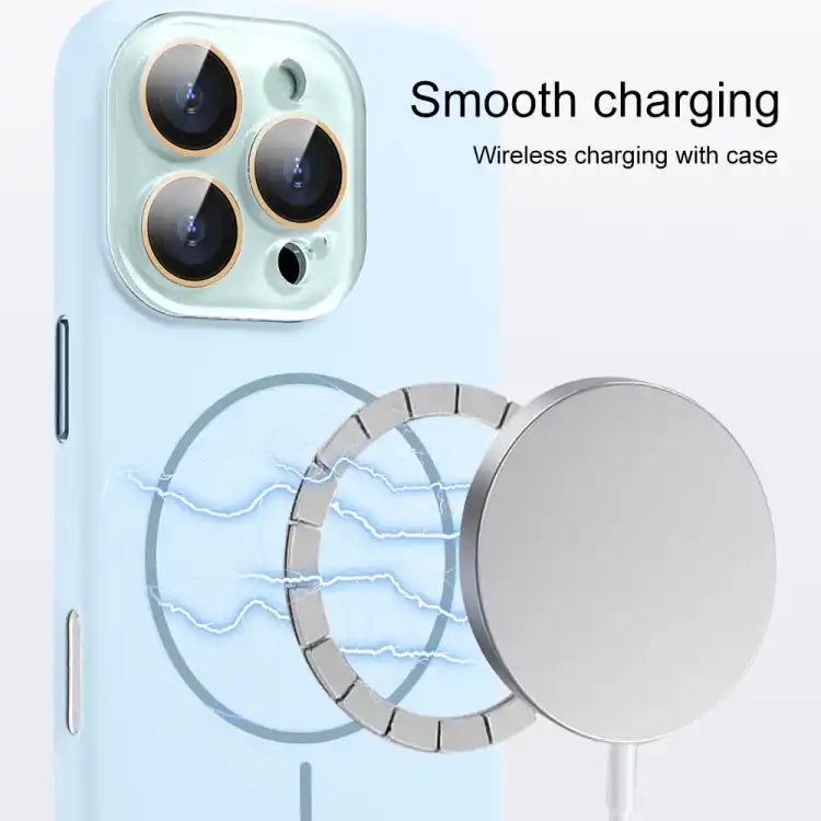 AG Fine Hole Liquid Silicone MagSafe Magnetic Phone Case