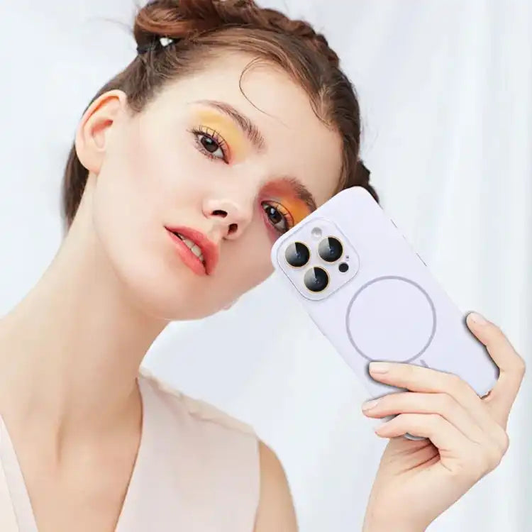 AG Fine Hole Liquid Silicone MagSafe Magnetic Phone Case