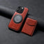 Denior D22 Genuine Leather MagSafe Holder Detachable Card Slot Phone Case