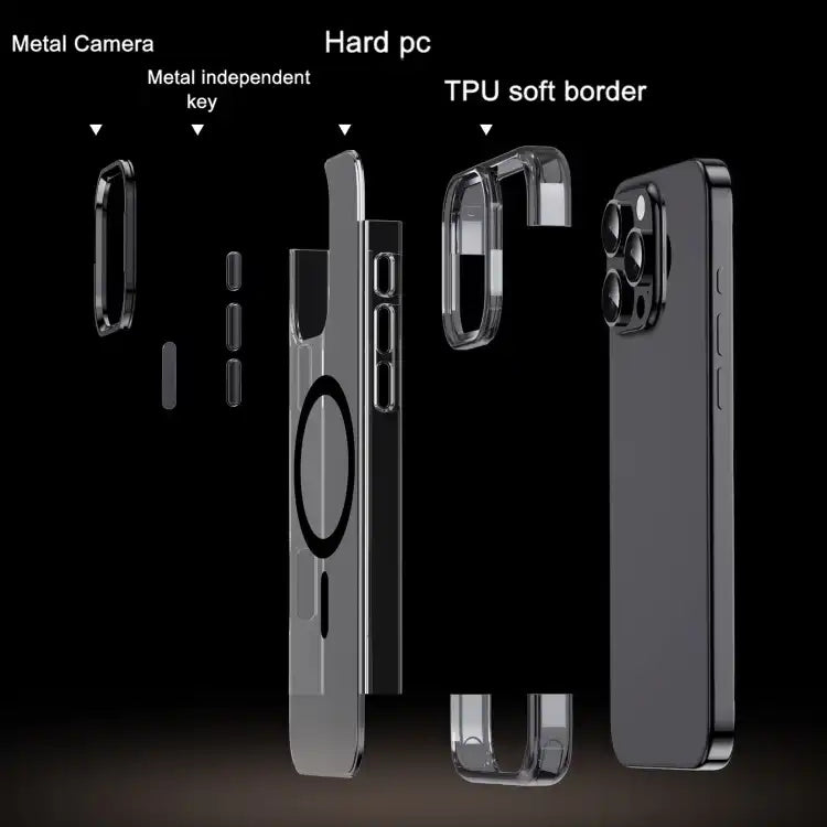 Jazz 3 in 1 Magnetic MagSafe Crystal Phone Case