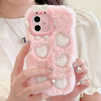 Embroidered Plush TPU Phone Case
