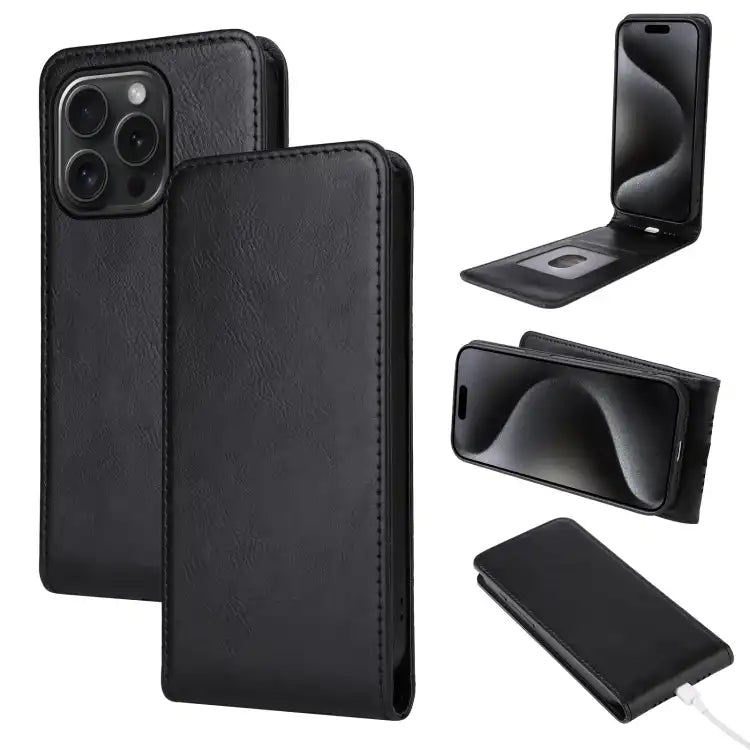 Magnetic Vertical Flip Leather Phone Case