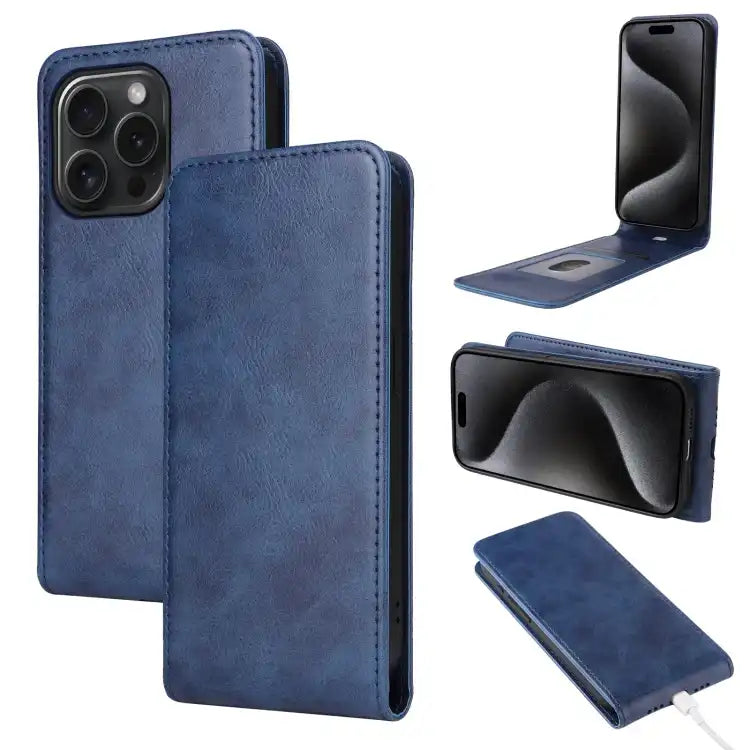 Magnetic Vertical Flip Leather Phone Case