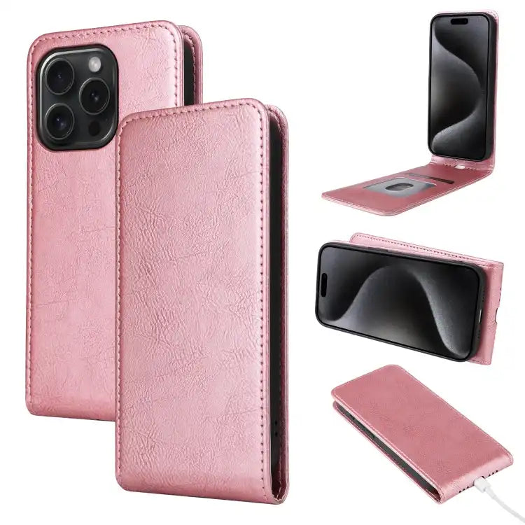 Magnetic Vertical Flip Leather Phone Case