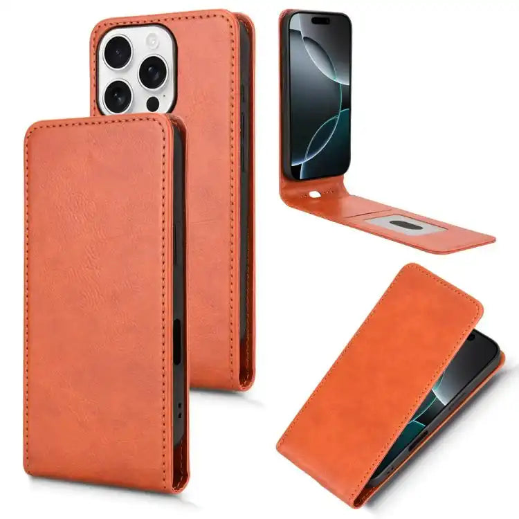 Magnetic Vertical Flip Leather Phone Case