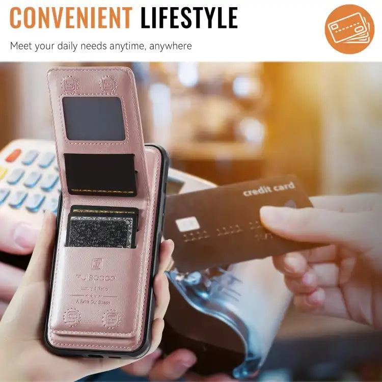 AutSpace A12 MagSafe Magnetic RFID Card Bag Phone Case