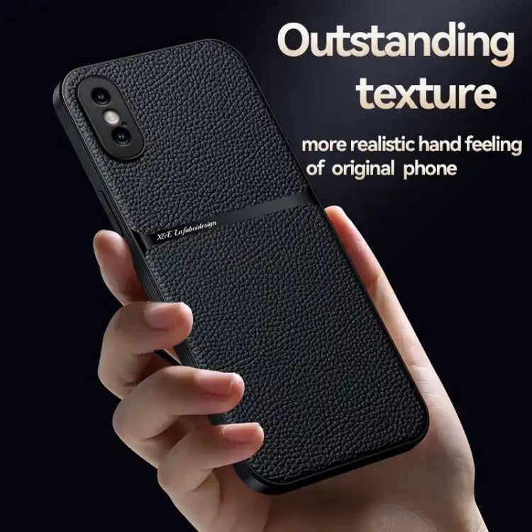 Litchi Leather Magnetic Full Coverage Shockproof Phone Case