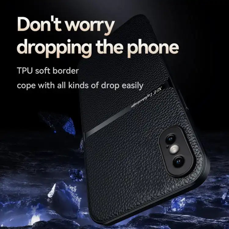 Litchi Leather Magnetic Full Coverage Shockproof Phone Case