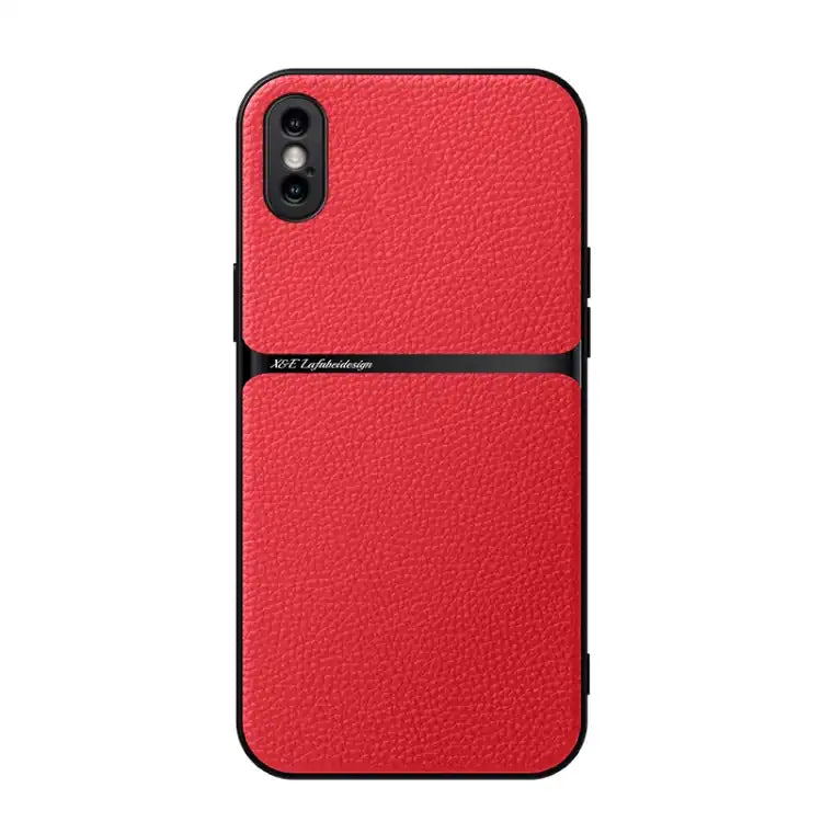 Litchi Leather Magnetic Full Coverage Shockproof Phone Case