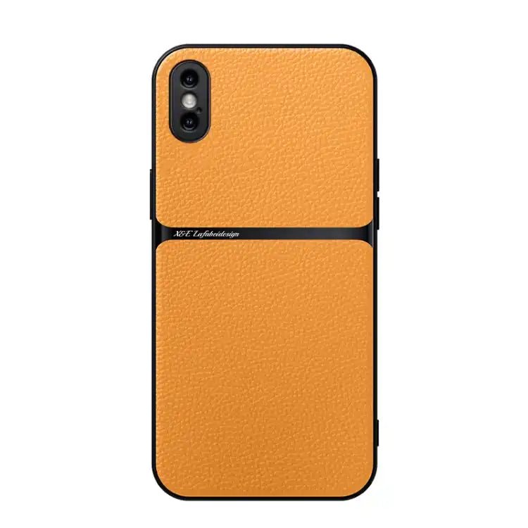 Litchi Leather Magnetic Full Coverage Shockproof Phone Case