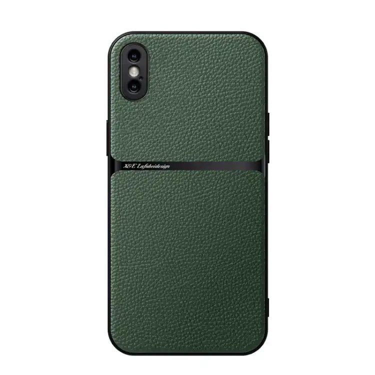 Litchi Leather Magnetic Full Coverage Shockproof Phone Case