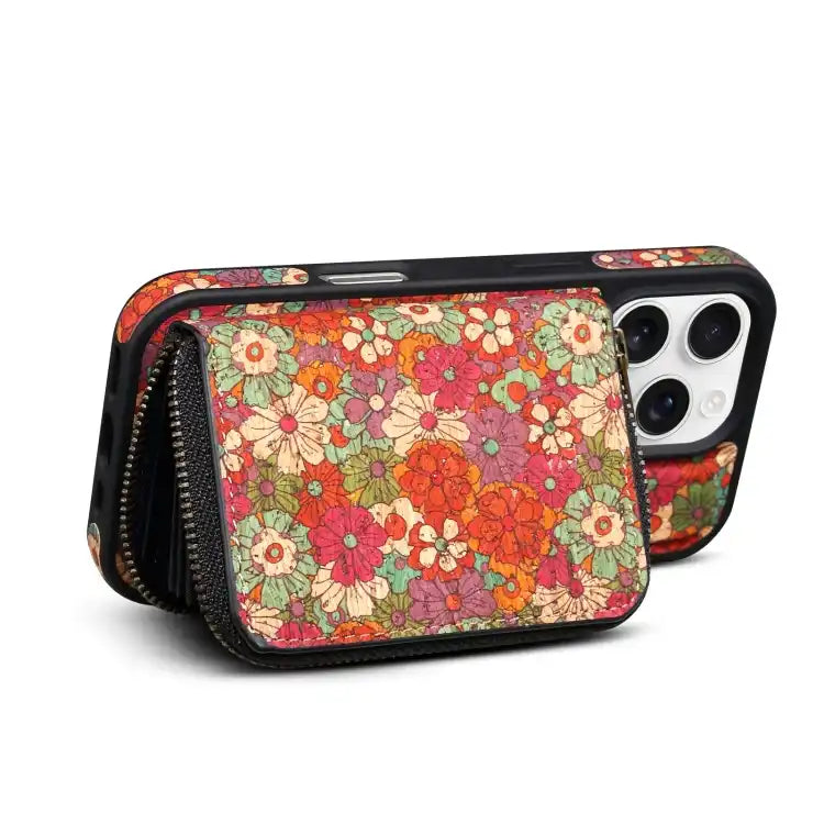 Denior D23 MagSafe Detachable Zipper Wallet Holder Phone Case