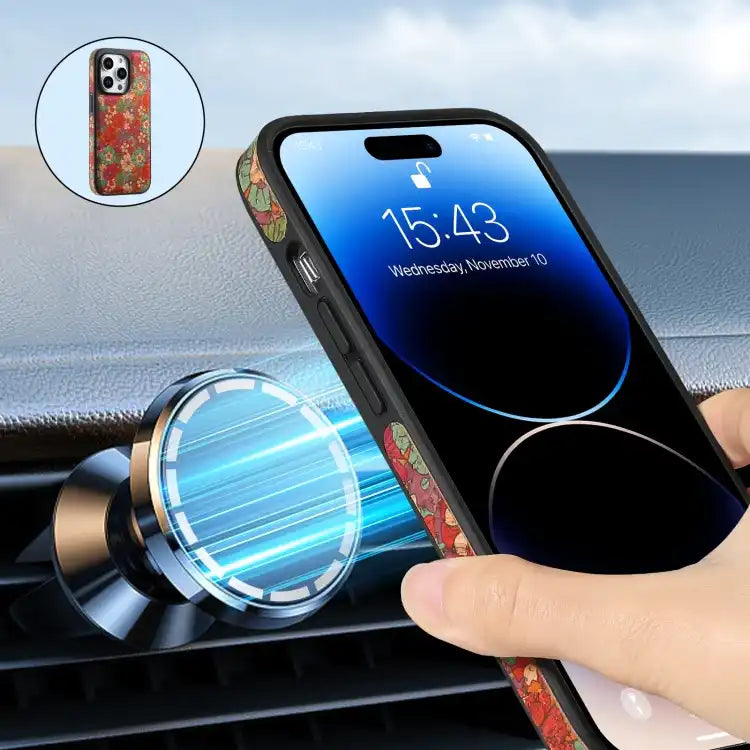 Denior D23 MagSafe Detachable Zipper Wallet Holder Phone Case