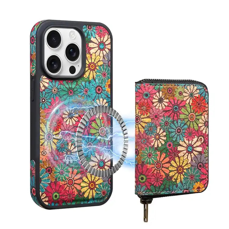 Denior D23 MagSafe Detachable Zipper Wallet Holder Phone Case