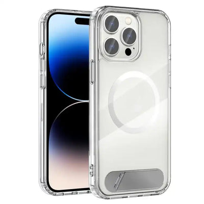Clear PC Hybrid TPU MagSafe Phone Case with Holder