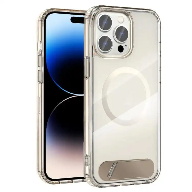 Clear PC Hybrid TPU MagSafe Phone Case with Holder