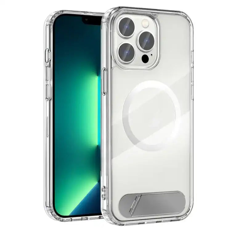 Clear PC Hybrid TPU MagSafe Phone Case with Holder