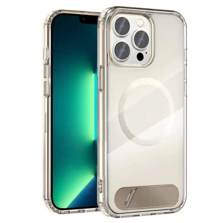 Clear PC Hybrid TPU MagSafe Phone Case with Holder