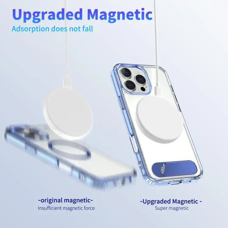 Clear PC Hybrid TPU MagSafe Phone Case with Holder