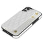 Rhombic Dual Buckle Card Slots Phone Case with Lanyard