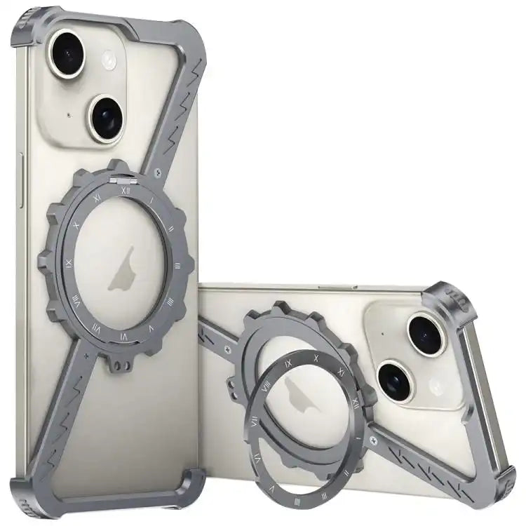 Z-shaped Frameless Metal 360 Holder MagSafe Phone Case