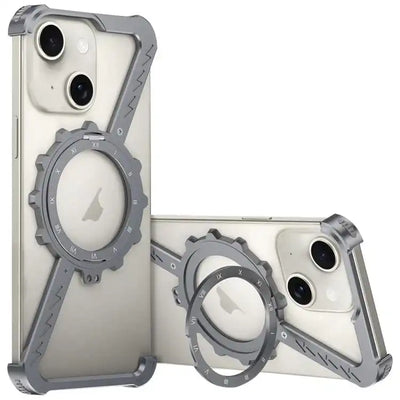 Z-shaped Frameless Metal 360 Holder MagSafe Phone Case
